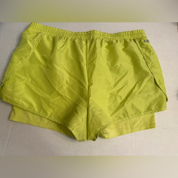 RBX NEON GREEN RUNNING SHORTS SIZE LARGE - Picture 2 of 5